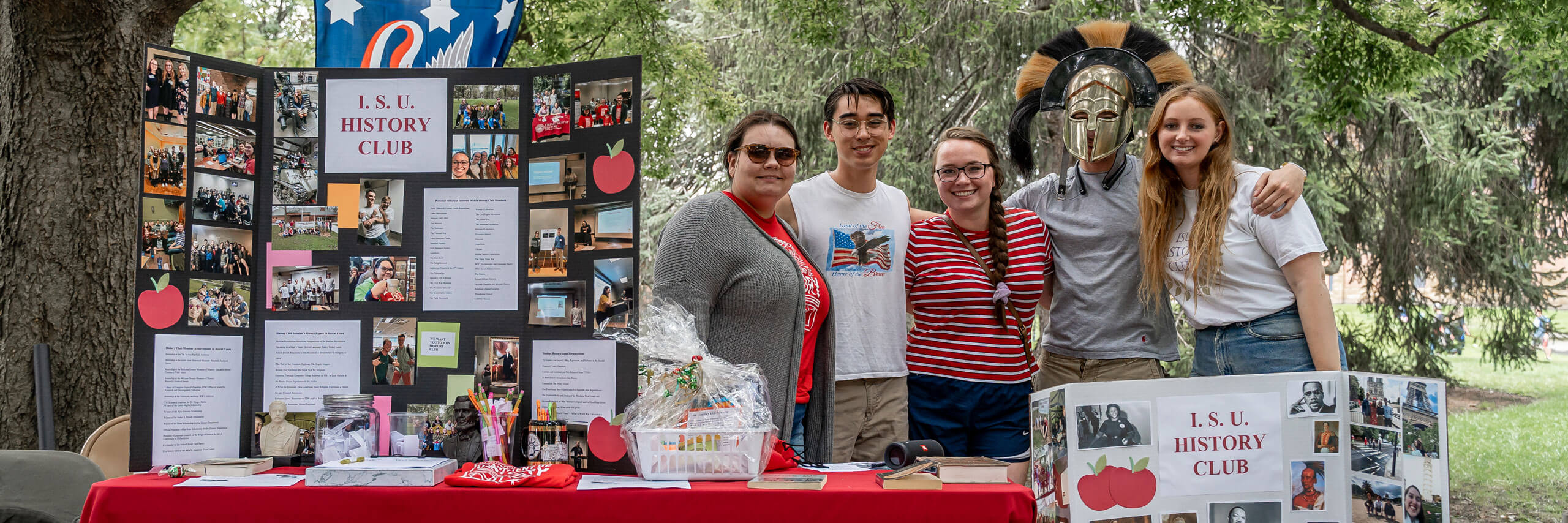 The ISU History Club table at Festival ISU.